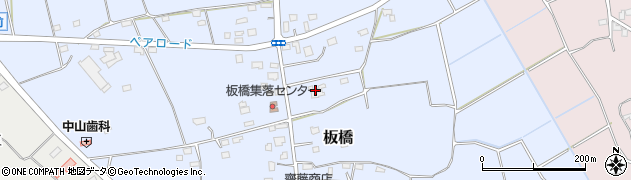 茨城県筑西市板橋231周辺の地図