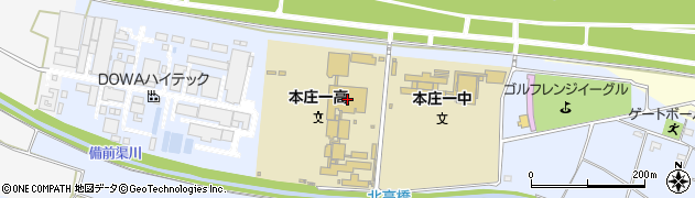 本庄第一高等学校周辺の地図
