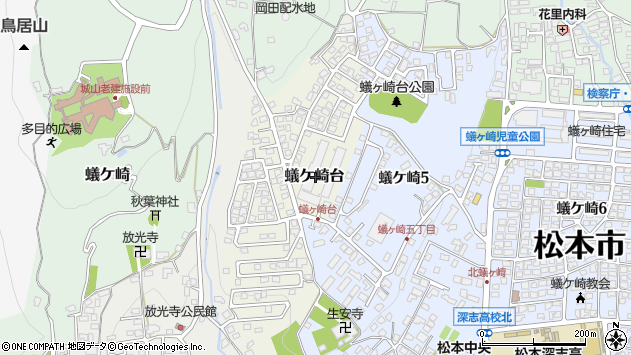 〒390-0867 長野県松本市蟻ケ崎台の地図