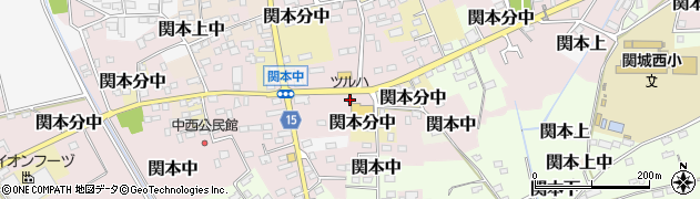 ツルハドラッグ関城店周辺の地図