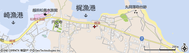 福井県坂井市三国町梶周辺の地図