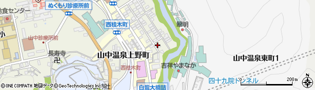 石川県加賀市山中温泉東桂木町ヌ54周辺の地図