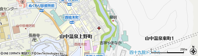石川県加賀市山中温泉東桂木町ヌ49周辺の地図