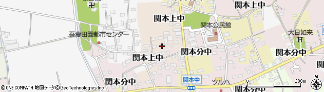茨城県筑西市関本上中周辺の地図