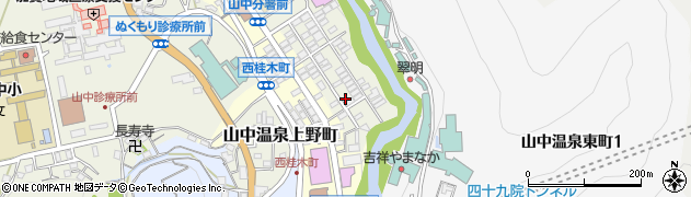 石川県加賀市山中温泉東桂木町ヌ57周辺の地図
