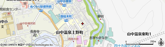 石川県加賀市山中温泉東桂木町ヌ89周辺の地図