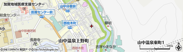 石川県加賀市山中温泉東桂木町ヌ43周辺の地図