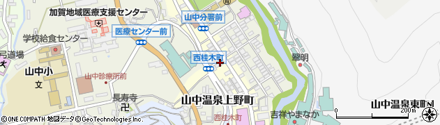 石川県加賀市山中温泉西桂木町周辺の地図