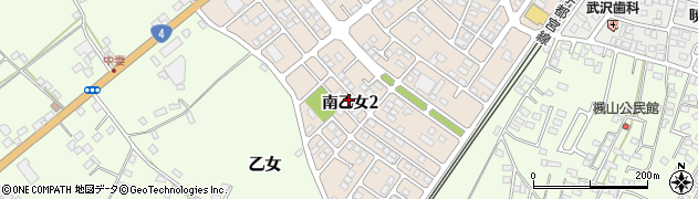 栃木県小山市南乙女2丁目周辺の地図
