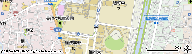 松本市駐車場美須々駐車場周辺の地図