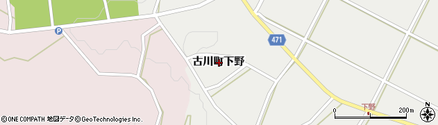 岐阜県飛騨市古川町下野周辺の地図
