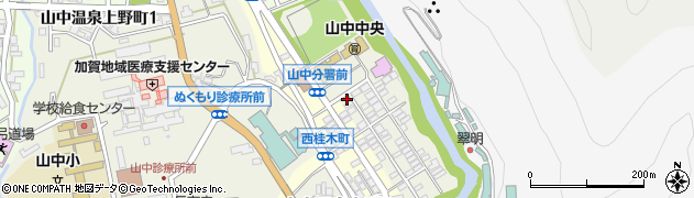 石川県加賀市山中温泉東桂木町ヌ27周辺の地図
