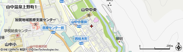 石川県加賀市山中温泉東桂木町ヌ29周辺の地図