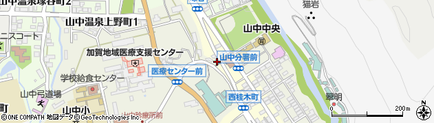 石川県加賀市山中温泉西桂木町（ル）周辺の地図