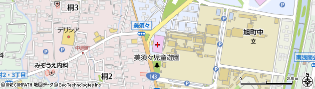 松本市　美須々屋内運動場周辺の地図
