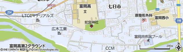 蛇宮神社周辺の地図