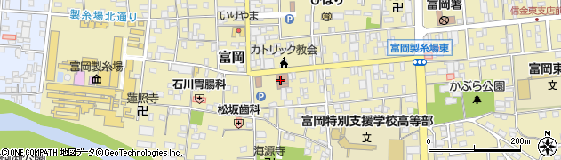 富岡郵便局集荷周辺の地図