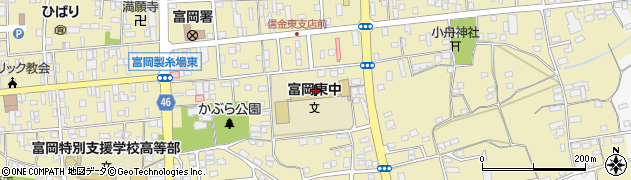富岡市立東中学校周辺の地図