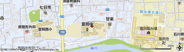 富岡市立富岡中学校周辺の地図