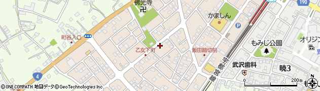 栃木県小山市南乙女1丁目周辺の地図