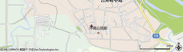 群馬県高崎市吉井町中島198周辺の地図