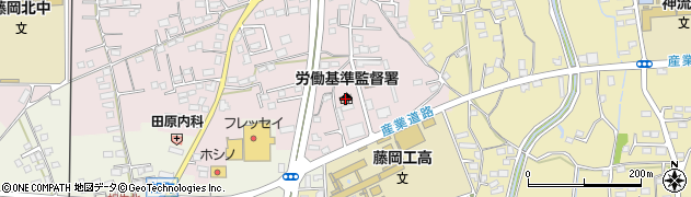 群馬労働局　労働基準監督署藤岡周辺の地図