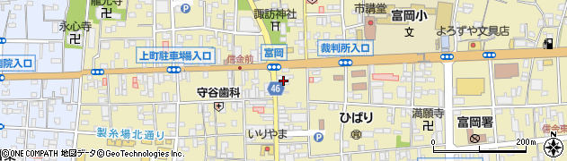 群馬銀行富岡支店 ＡＴＭ周辺の地図