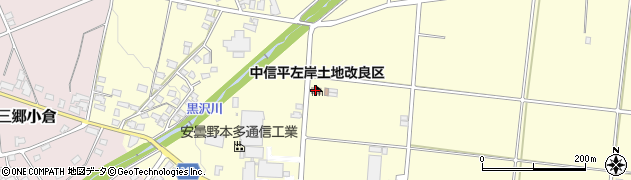 長野県中信平左岸土地改良区周辺の地図