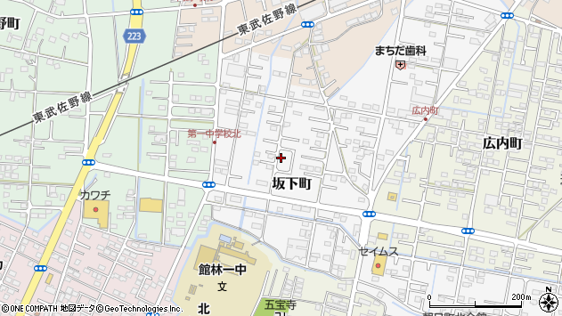〒374-0069 群馬県館林市坂下町の地図
