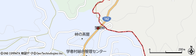 笠取峠周辺の地図