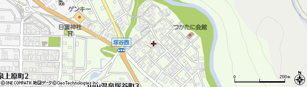 石川県加賀市山中温泉塚谷町周辺の地図