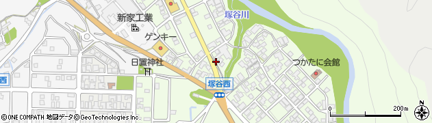石川県加賀市山中温泉塚谷町ニ周辺の地図