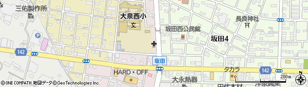 大泉坂田郵便局周辺の地図