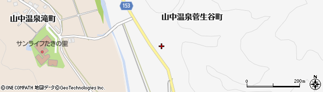 石川県加賀市山中温泉菅生谷町ロ周辺の地図