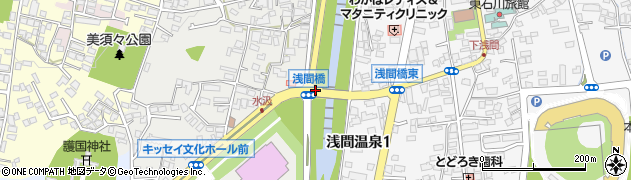 浅間橋周辺の地図