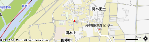 茨城県筑西市関本分中周辺の地図