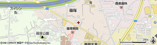 群馬県藤岡市篠塚154周辺の地図