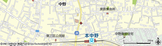 有限会社富士ドライ　ダイソー中野店周辺の地図