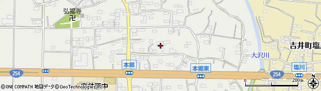 群馬県高崎市吉井町本郷周辺の地図