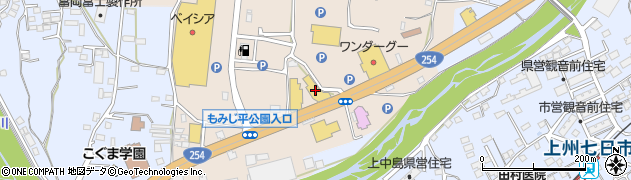 トヨタレンタリース群馬富岡バイパス店周辺の地図