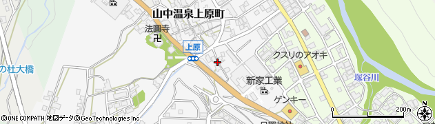 石川県加賀市山中温泉上原町（ル）周辺の地図