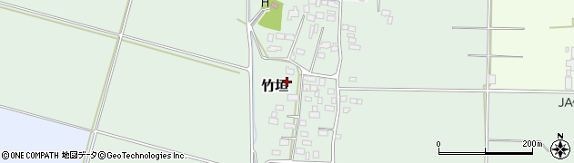 茨城県筑西市竹垣周辺の地図