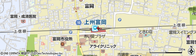 上州富岡駅周辺の地図