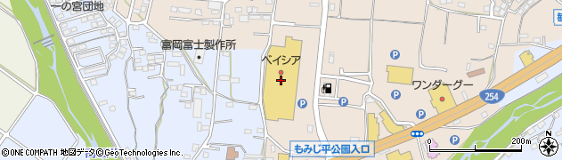 ベイシア富岡店周辺の地図