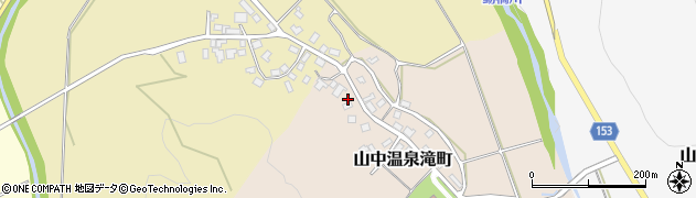 石川県加賀市山中温泉滝町（ヘ）周辺の地図