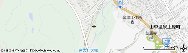 石川県加賀市山中温泉長谷田町ワ周辺の地図