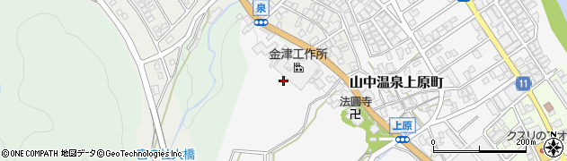 石川県加賀市山中温泉上原町イ周辺の地図