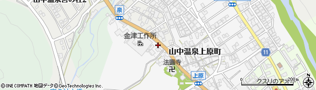 石川県加賀市山中温泉上原町イ25周辺の地図