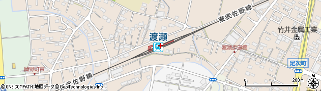 渡瀬駅周辺の地図