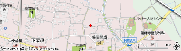 群馬県藤岡市下栗須周辺の地図